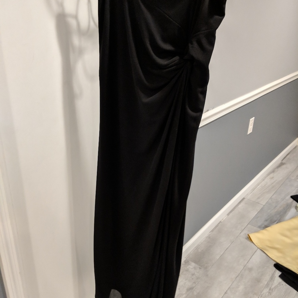 Vintage long ruched skirt with slight train